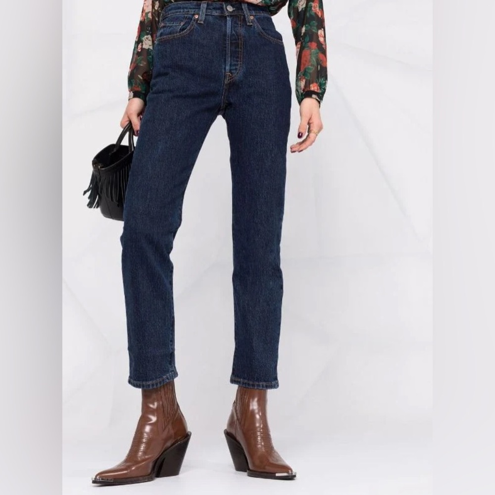 Levis Original 501 High waisted straight jeans